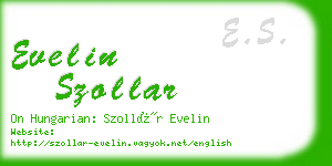 evelin szollar business card